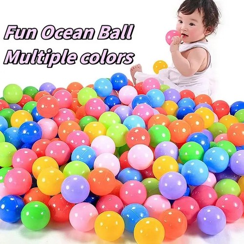 Children play balls plastic - play,