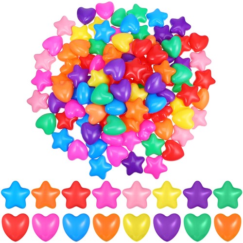 100 pcs star and heart - and, ball