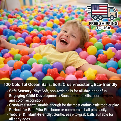 100pcs ball pit balls plastic - 100pcs,