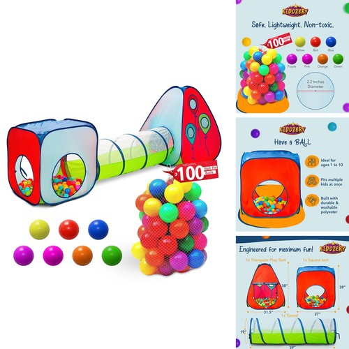 Kiddey 3pc pop tunnel ball - 3pc,