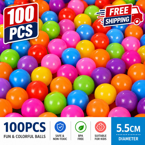 100pcs ball pit balls plastic - 100pcs,